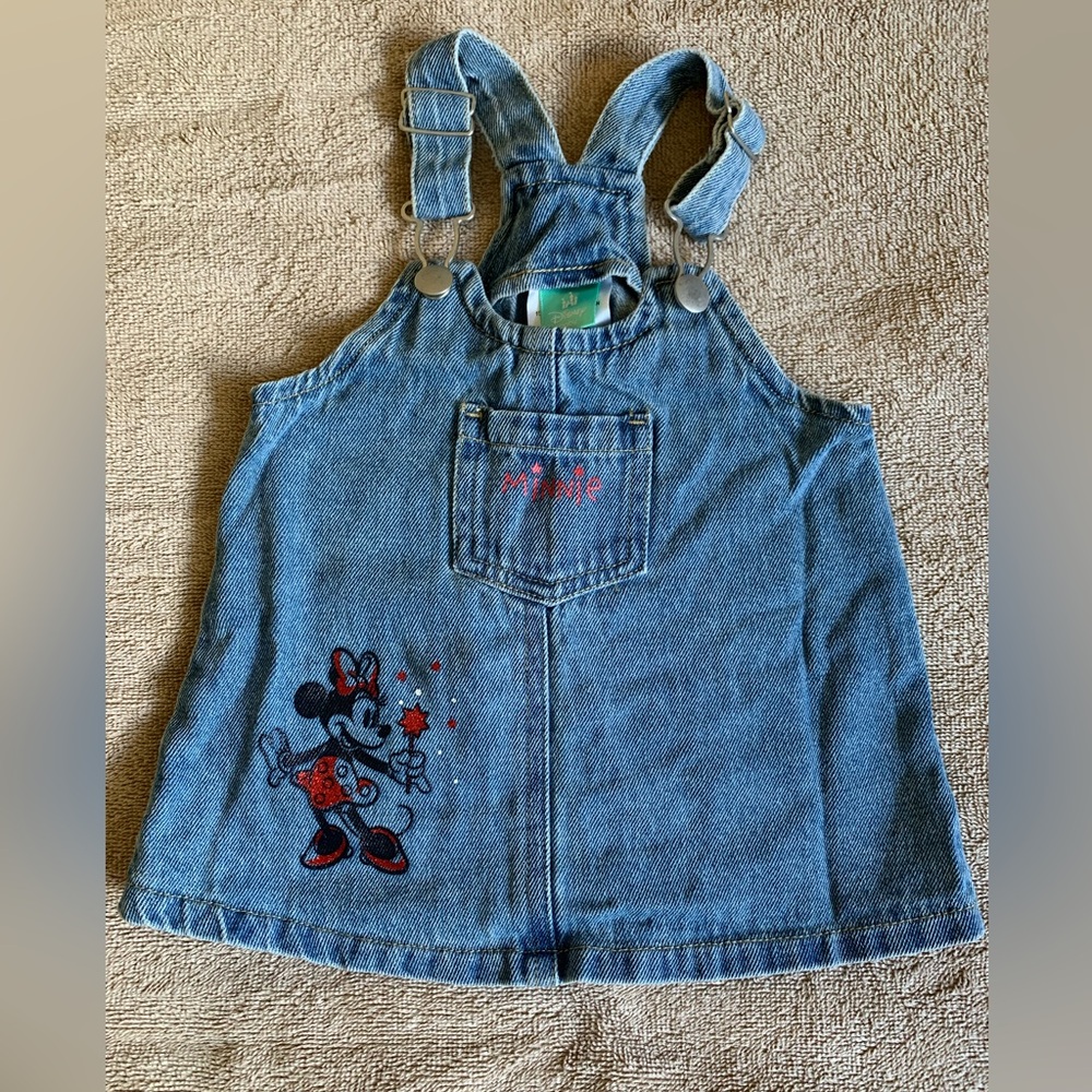 Disney Minnie Mouse Blue Denim Overalls for Kids NWOT